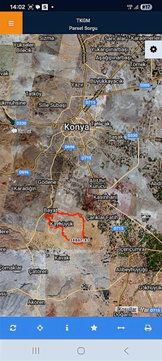 Konya Meram 28820m2 Resmi Yola Cephe Düz Tarım Arazisi - Görsel 2
