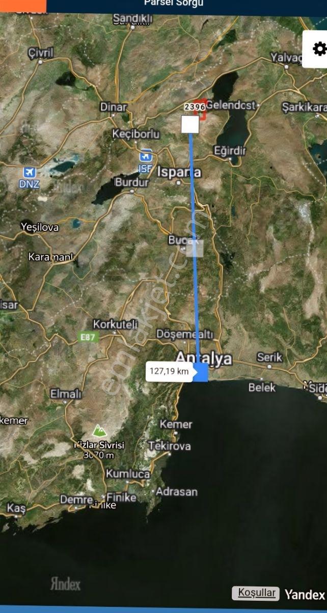 Isparta Senirkent Ortayazı 3480m2 Köye Yakın Resmi Yolu Var Sulu - Görsel 9