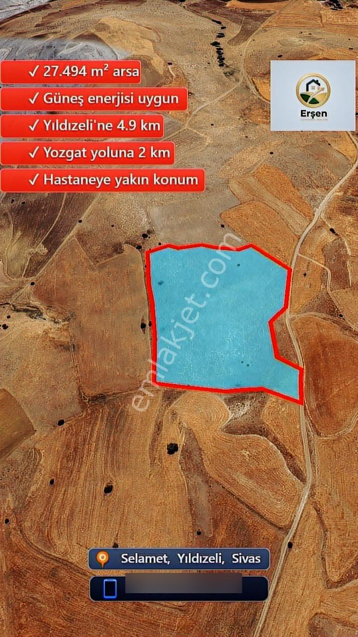 Sivas Yıldızeli Selamet Köye 1 Km Mesaferesmi Yola Cephe 27493m2 - Görsel 8