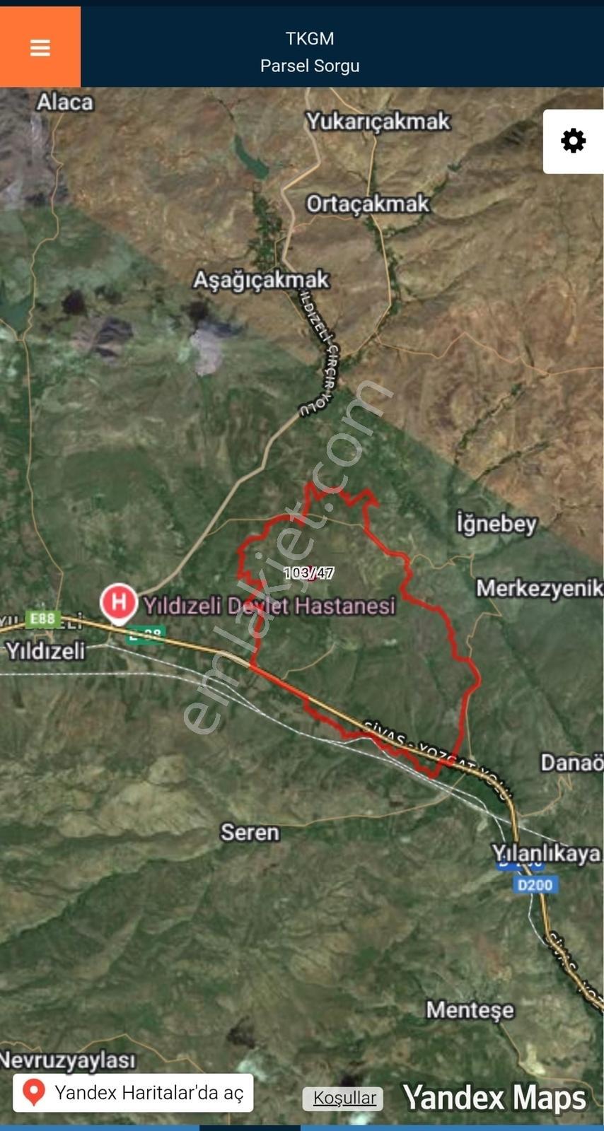 Sivas Yıldızeli Selamet Köye 1 Km Mesaferesmi Yola Cephe 27493m2 - Görsel 11
