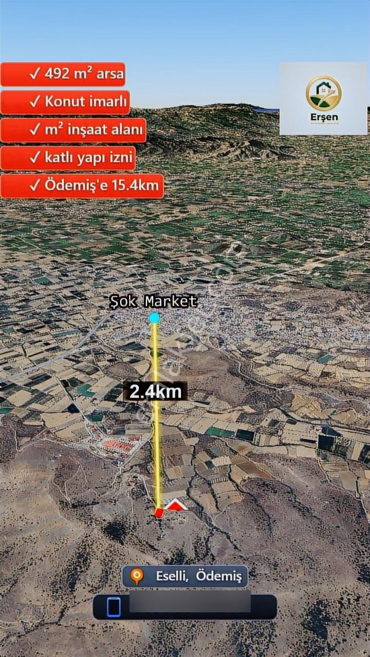 İzmir Ödemiş Eselli Mahallesi 492 Metre 2 Kat İmarlı Arsa - Görsel 18