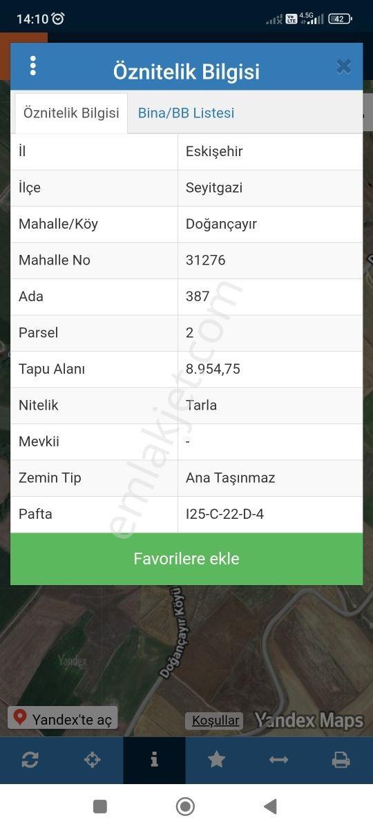 Eskişehir Seyitgazi Doğançayır Resmi Yola Cephe 8954 Metre Tarla - Görsel 21