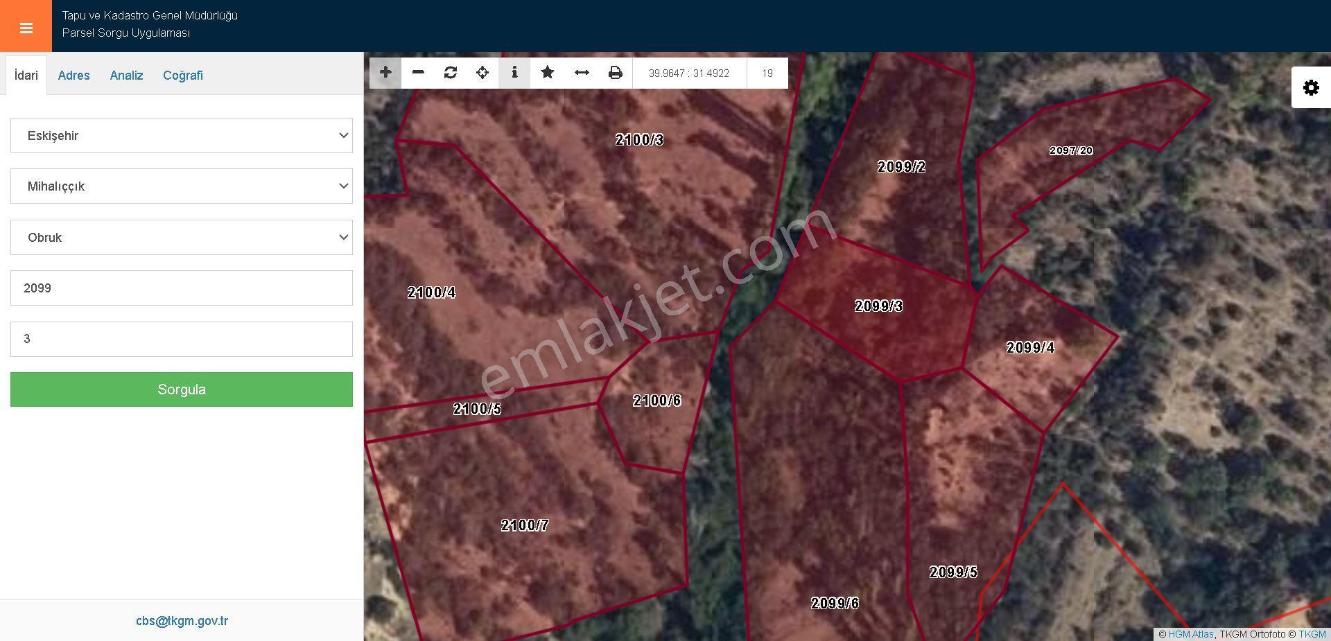 Eskişehir Mihalıçcık Obruk Köyü Resmi Kadastral Yollu Meyve Bahçesi - Görsel 2