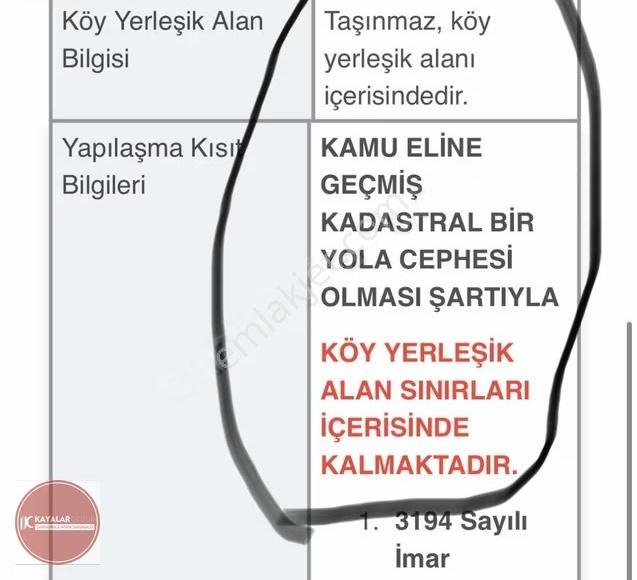 Kuzköy'de Satılık 808m² Bahçe, Yolu Ve Suyu Mevcut