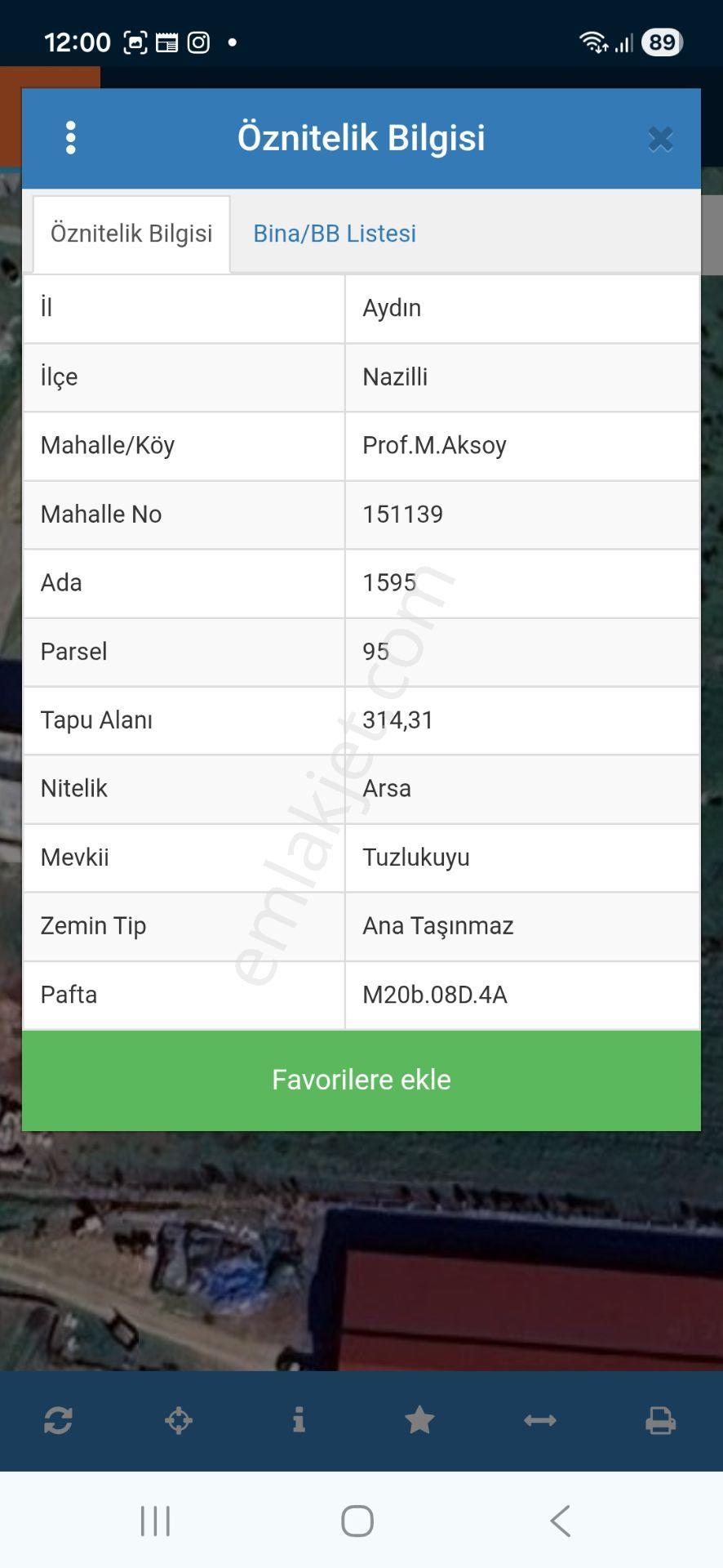 Aydın Nazilli Yöntem Emlaktan Prop. Muammer Aksoy Mahallesinde İmarlı Satılık Arsa