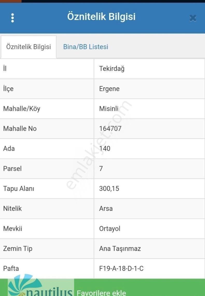 Tekirdağ Ergene Misinli De Satılık Konut İmarlı Arsa - Görsel 2
