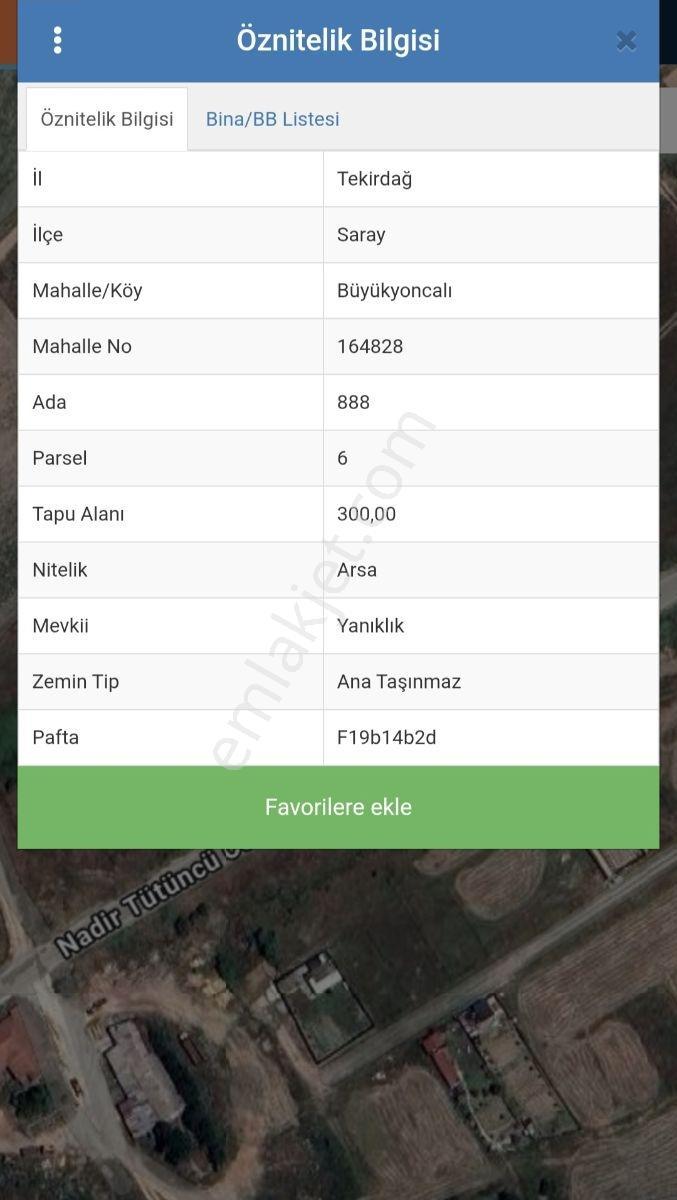 Saray Büyükyoncalı Mah. 300 M2 Imarlı Arsa - Görsel 2