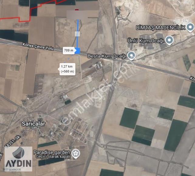 Aydın Satıyor'dan Selçuklu Sarıcalarda 250 M2 Satılık Tarla
