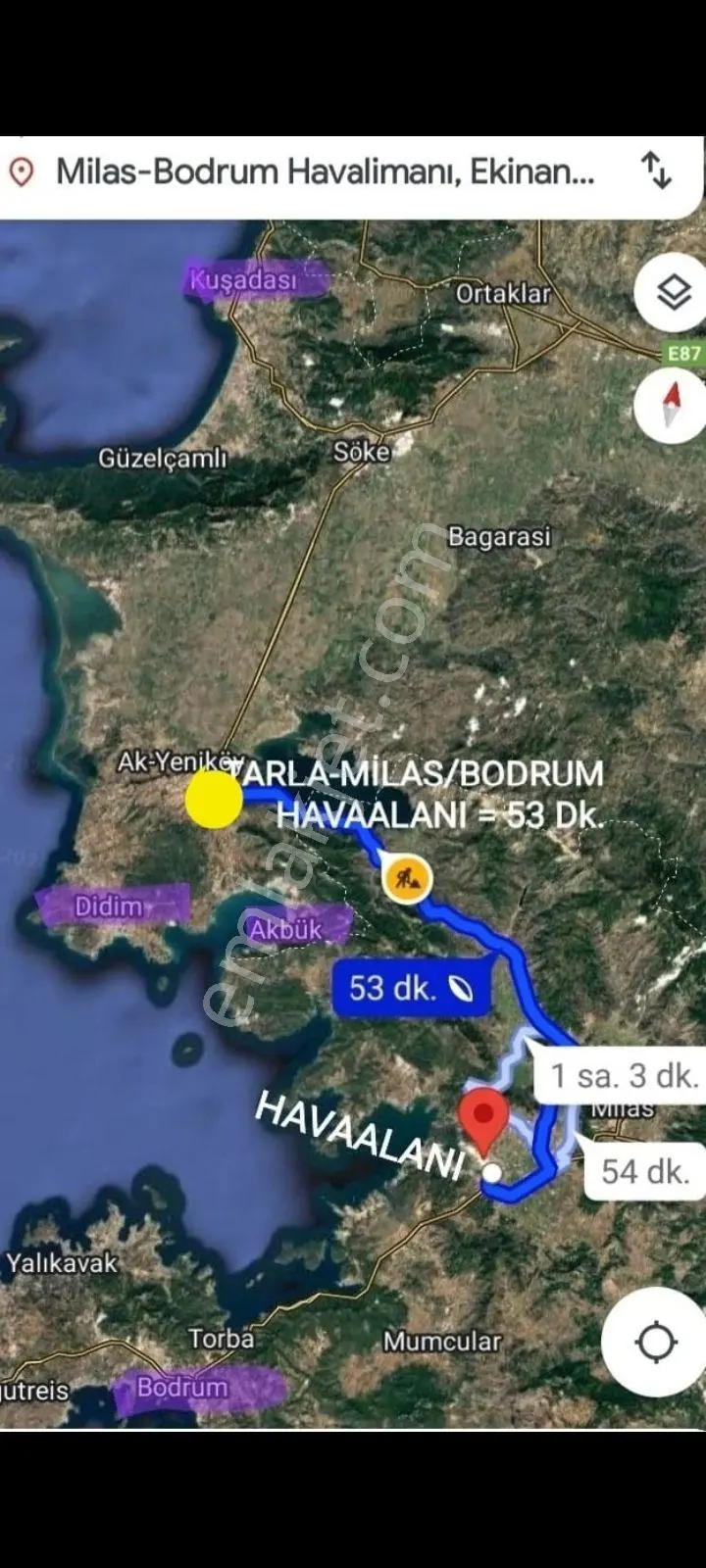 Bodrum Karayoluna Cepheli - Benzinlik Yakını - Yatırım Arazisi - Görsel 5