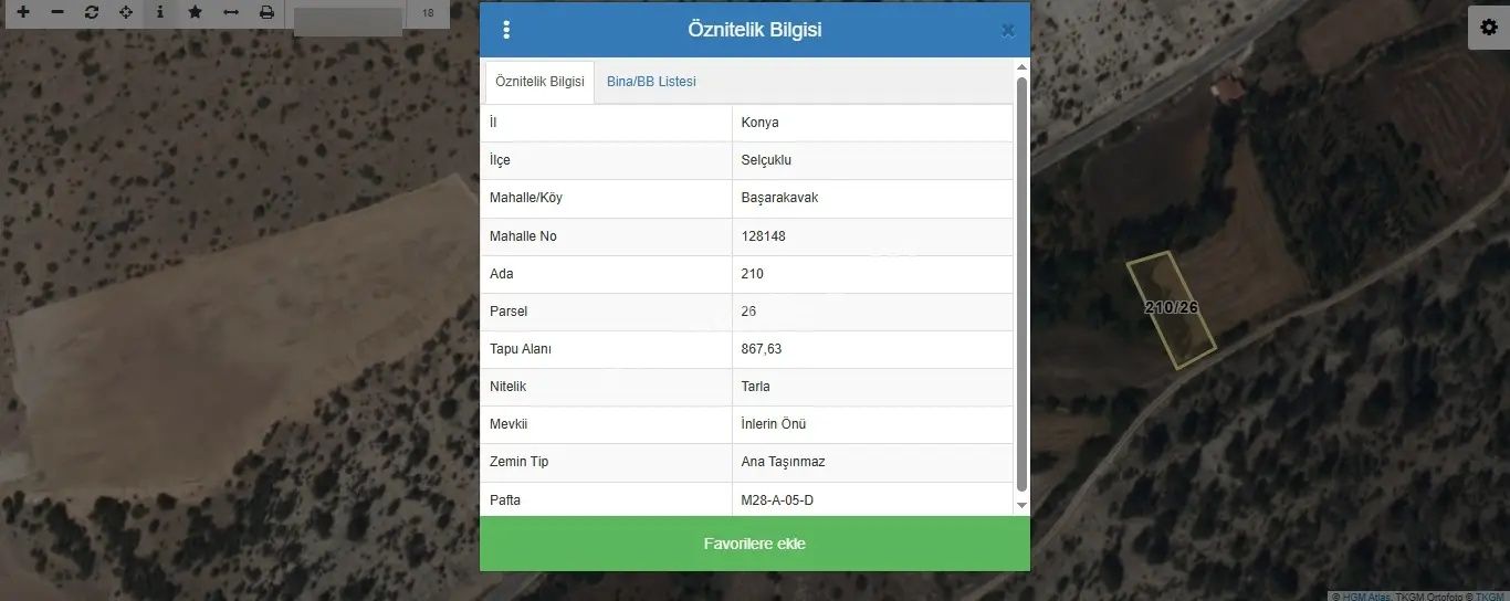 Konya Selçuklu Başarakavak Mh. Satılık Sulak Bahçelik Tarla