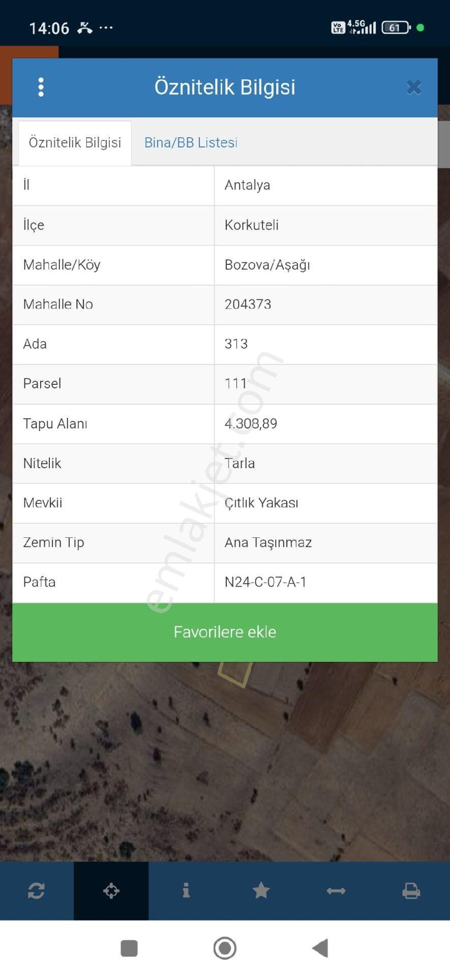 Antalya İli Korkuteli İlçesi Aşağı Bozova Mahallesi'nde Yatırımlık Tarla - Görsel 6