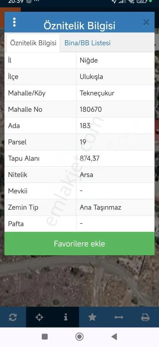 874m2 İmarlı Köşe Başı Tek Tapu Yaylalık Arsa - Görsel 6