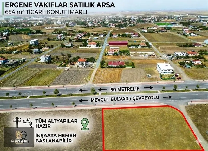 Vakıflar'da Yeni Açılacak Olan Bulvara Cepheli Ticari+konut Arsa