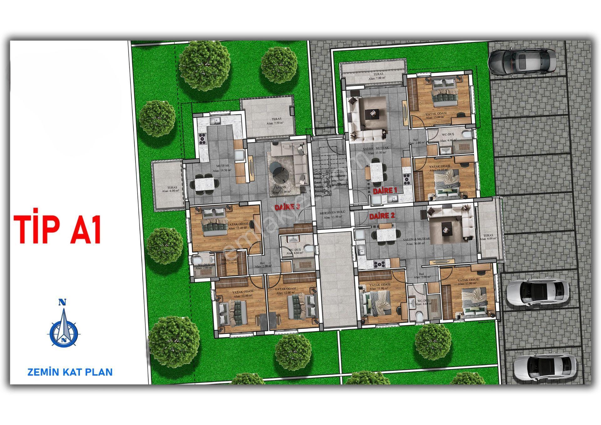 Satılık Daire -2+1 Kuzey Kıbrıs Alayköyde Şirkeet Ödemeli Taksıtlı Satışlı Daireler - Görsel 21