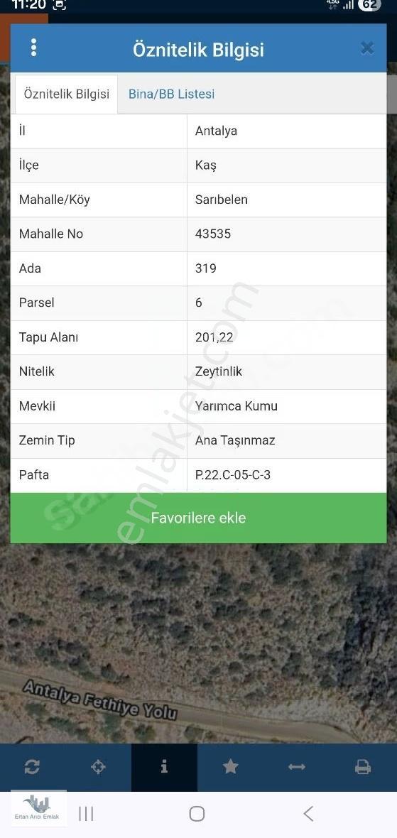 Kaş Sarıbelen De Deniz Manzaralı Arsa...