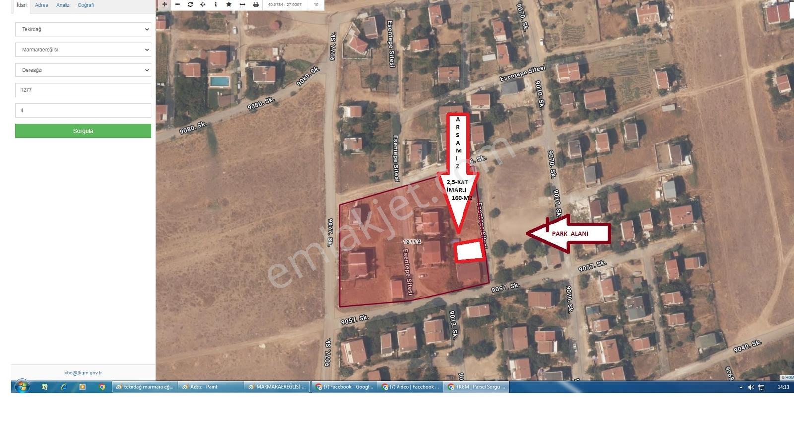 T.dağ Marmaraereğlisi 2,5 Kat İmarlı İfrazlı, 160 Metre Arsamız. - Görsel 3