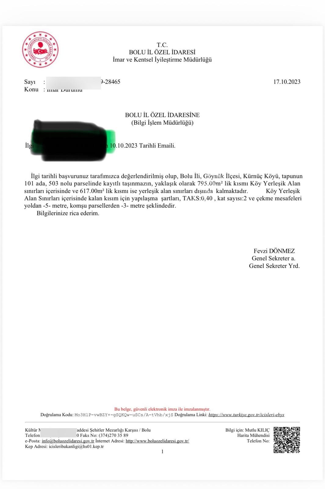 Bolu Göynük Kürnüç' Te İmarlı Satılık Arsa - Görsel 2