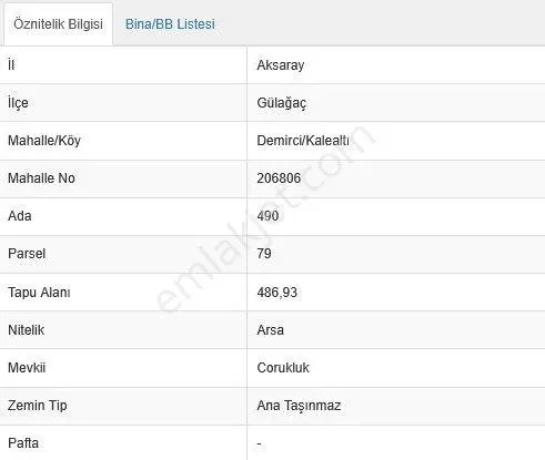 Gülağaç Demirci Kalealtında 2 Kat İmarlı Arsa-486 M² - Görsel 2