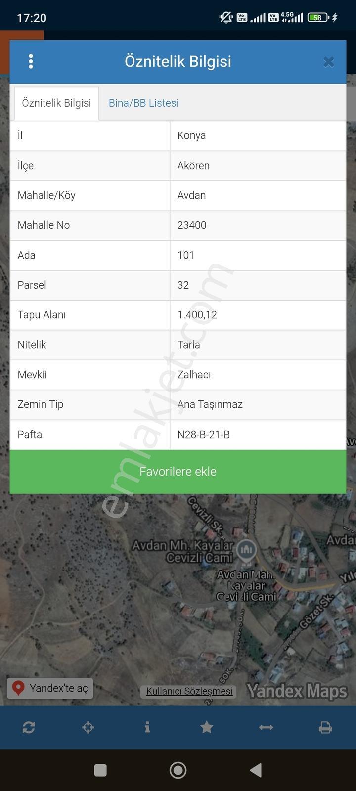 İmara Sıfır 1400 Metrekare , Yan Parseli Arsa Vasfında - Görsel 2