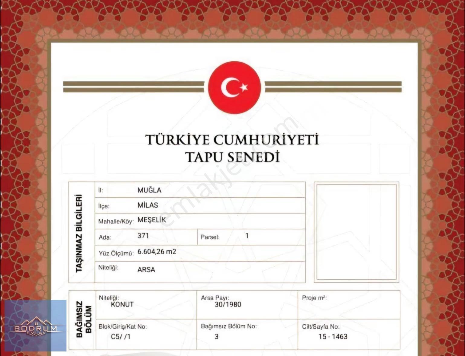 Bodrum Güvercinlik Yakını Kat İrtifak Tapulu Arsa - Görsel 8