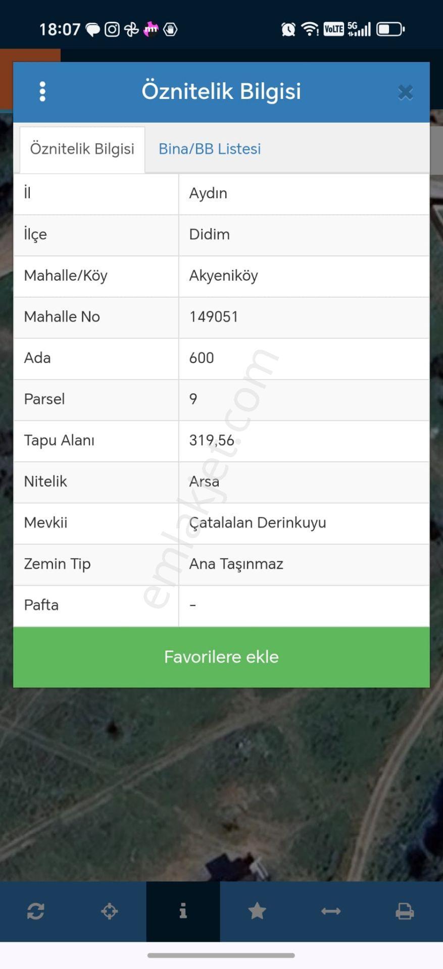 Aydın Didim Akyeniköy'de Satılık 320 M2 Yola 50 Metre Mesafede 20/40 İmarlı Arsa - Görsel 2