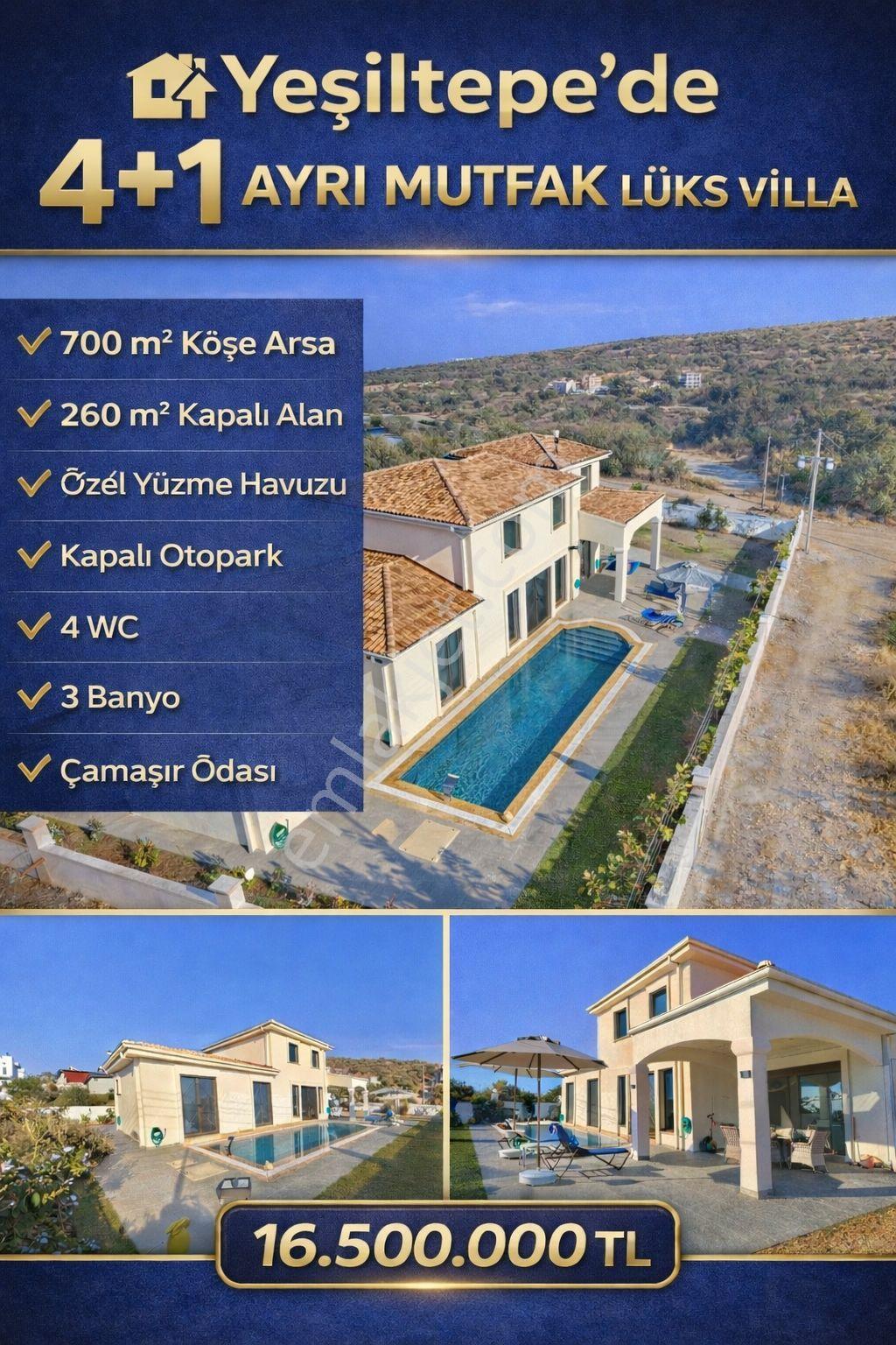 Aydın Didim Yeşiltepe Satılık Eşyalı 700 M Köşe Arsa İçerisinde 4+1 Ayrı Mutfak Emsali Olmayan Villa - Görsel 9