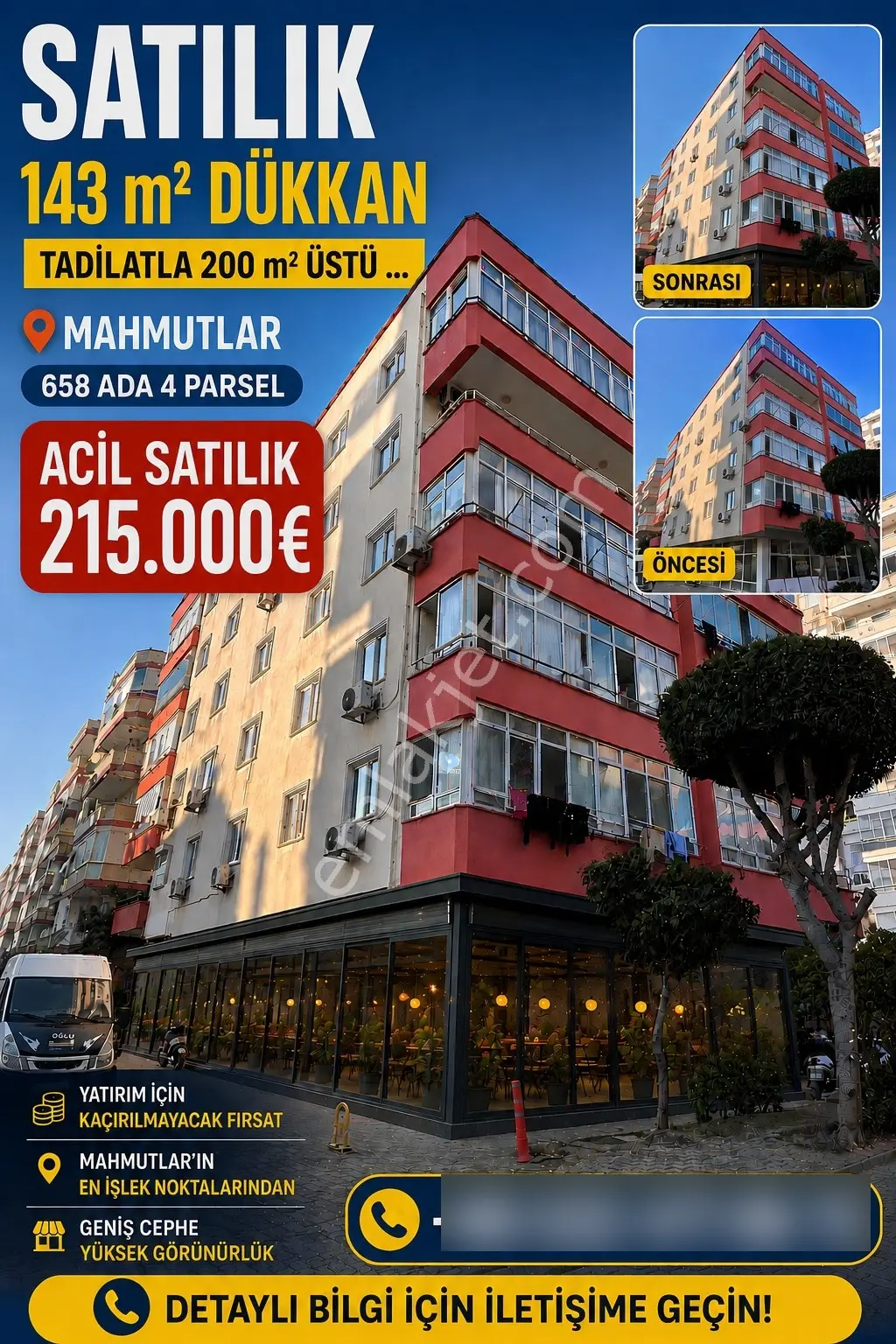Alanya / Mahmutlar Satılık Dükkan