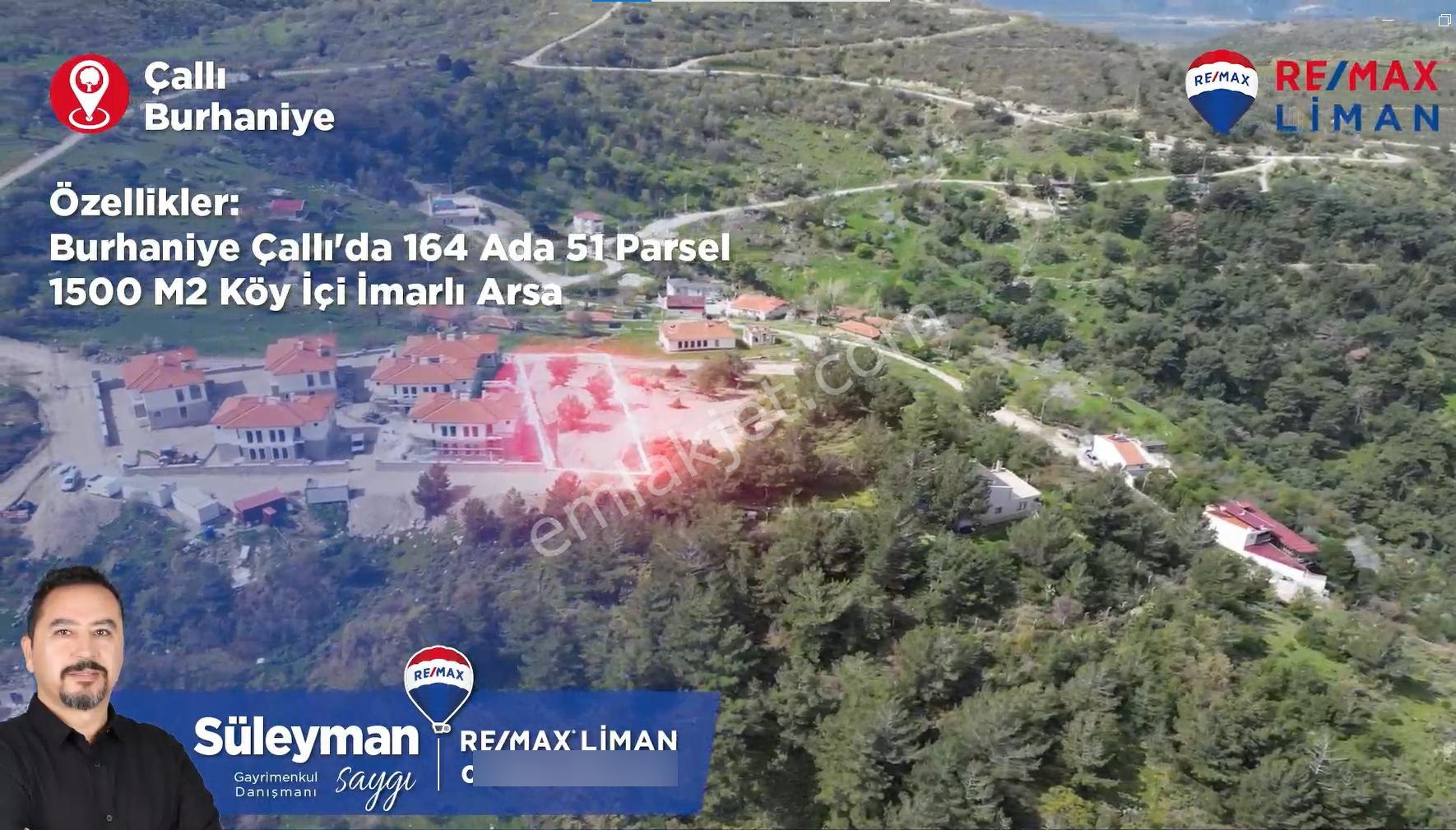 Burhanıye Çallı' Da Satılık 1500 M2 Arsa