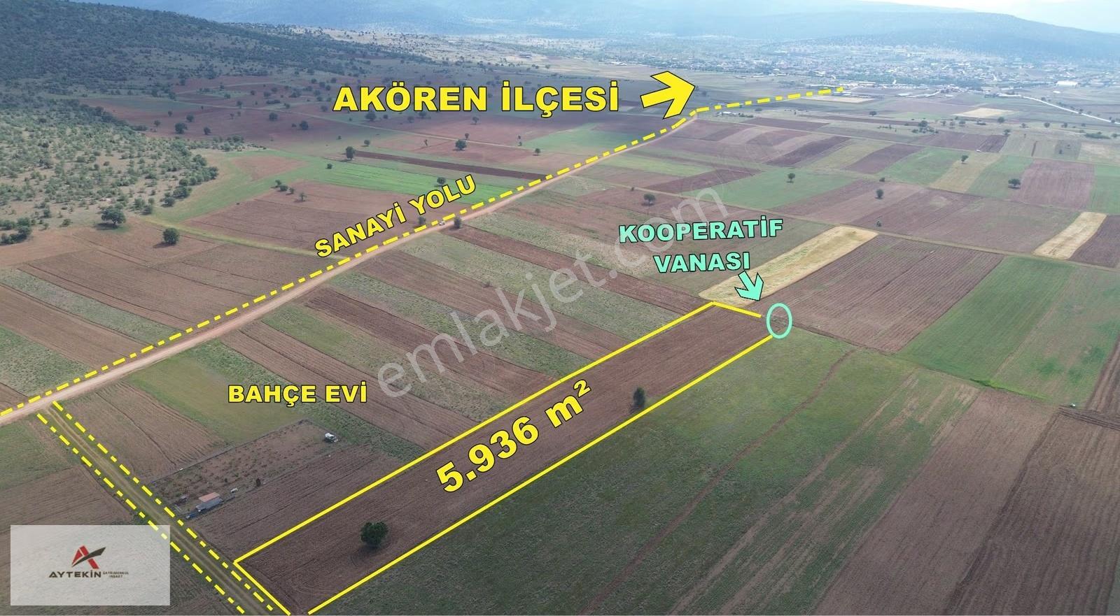 Akören Hacılar Mahallesinde 5.936 M² Müstakil Tapulu Tarla - Görsel 10