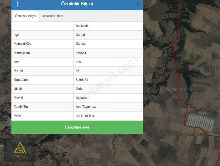 Satılık Tarla Balıkesir Karesi Kamçılı Köye 600m Yatırıma Uygun