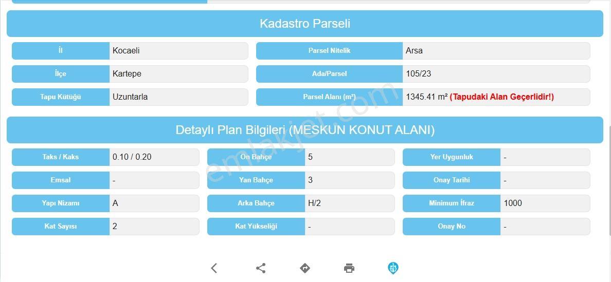 Kartepe Uzuntarla'da 1.345 M2 İmarlı Güzel Arsa - Görsel 8