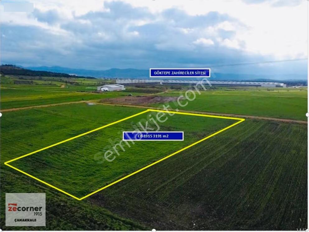 Çanakkale Biga Göktepe Köyünde Satılık 3063 M2 Tarla - Görsel 3
