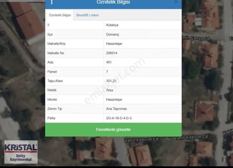 Krıstal Unıty'den Kütahya Domanıc'te Satılık 3 Par.imarlı Arsa - Görsel 6