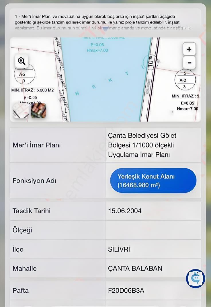 Silivri Çanta Balaban Mah|506 M² Konut İmarlı Yola Cephe Arsa - Görsel 3
