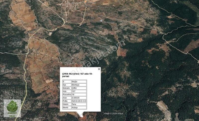 Muğla Menteşe Çiftlik Mahallesinde 4900 M² Satılık Tarla... - Görsel 5