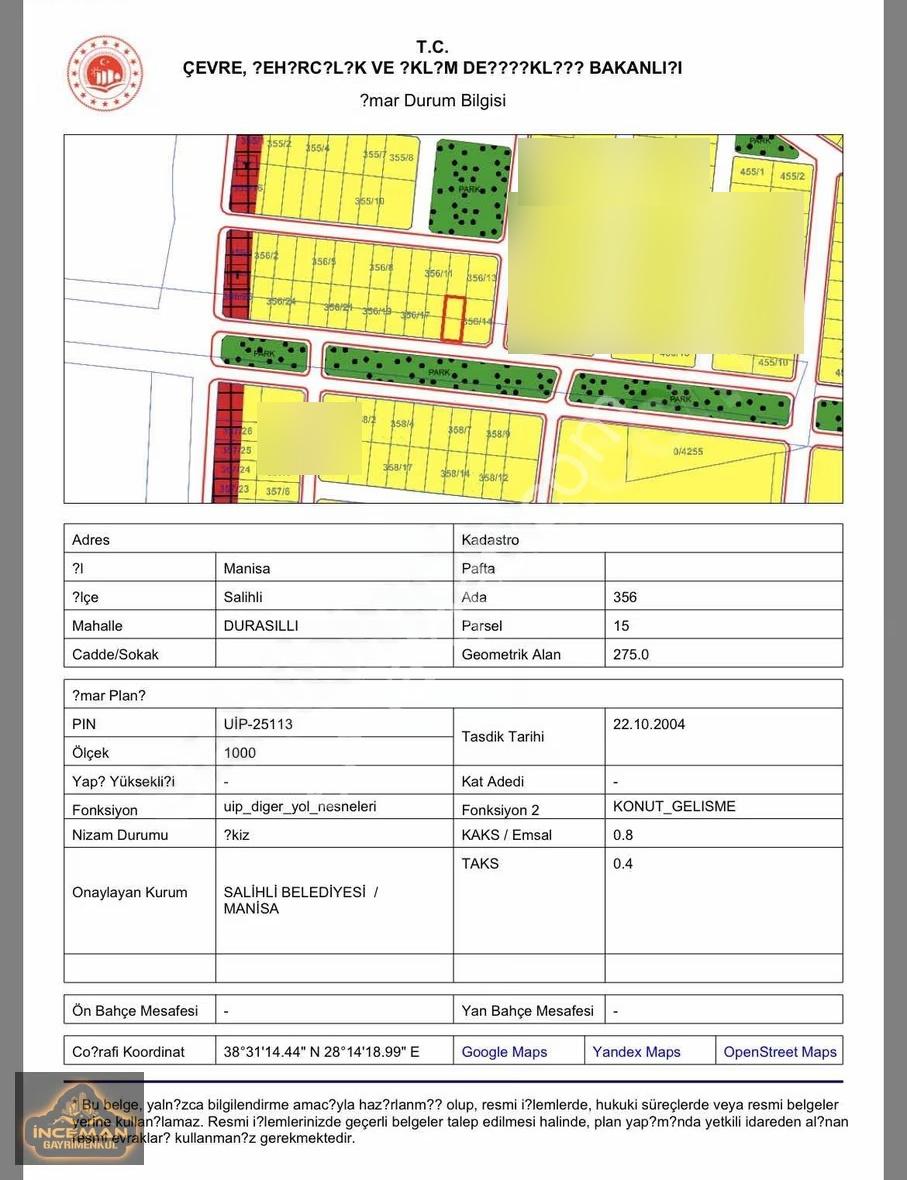 İnceman Gayrimenkulden 275m2 İmarlı Arsa - Görsel 3