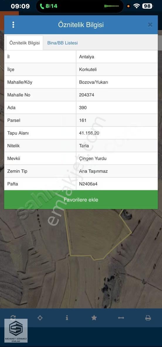 Antalya Korkuteli Bozova'da 2 Adet 52838m2 Çiftliğe Müsait Tarla - Görsel 3