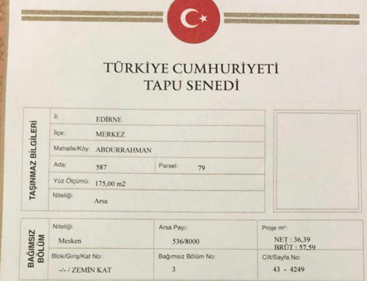 Özsoy Emlak Edirne'den Erasta Arkası Kiracılı Satılık 1+1 Daire - Görsel 13