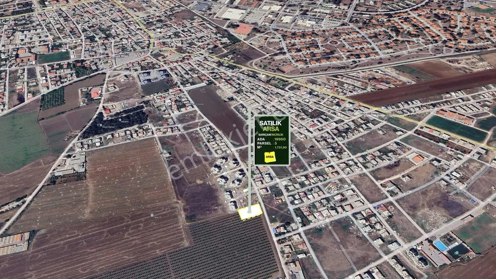 Expert'ten Adana Sarıçam İncirlik'te Yatırımlık İmarlı Arsa