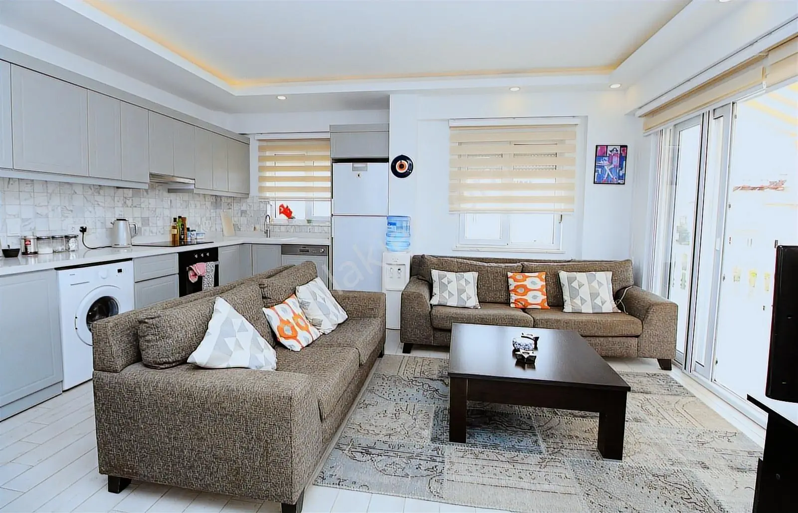 King Cleadore 1 Sitesinde Masrafsız Eşyalı Ara Kat Daire | Tekce - Görsel 14