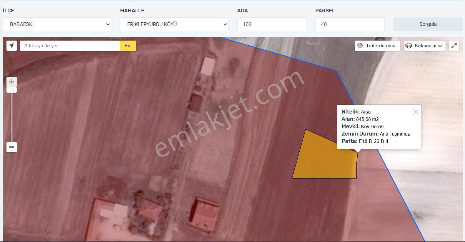 Kırklareli Babaeski Erikleryurdu 845 M²altın Gibi Değerli Arsa - Görsel 10