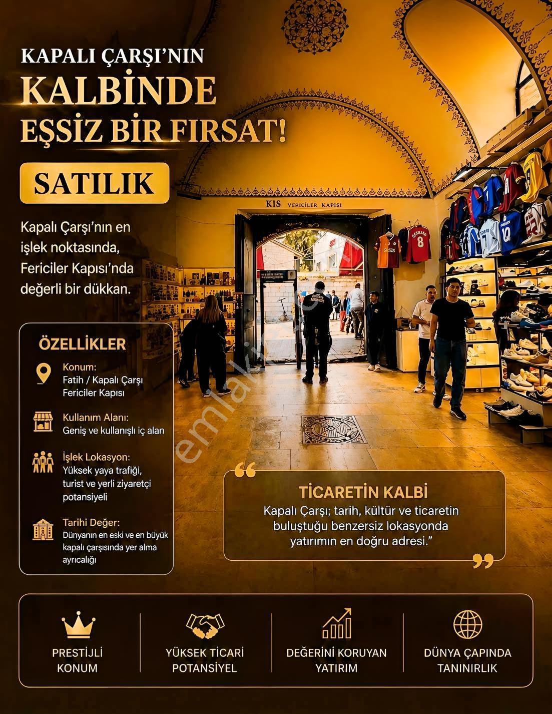 Kapalı Çarşı'da Giriş Kapısına Yakın,değerli Yatırım Fırsatı