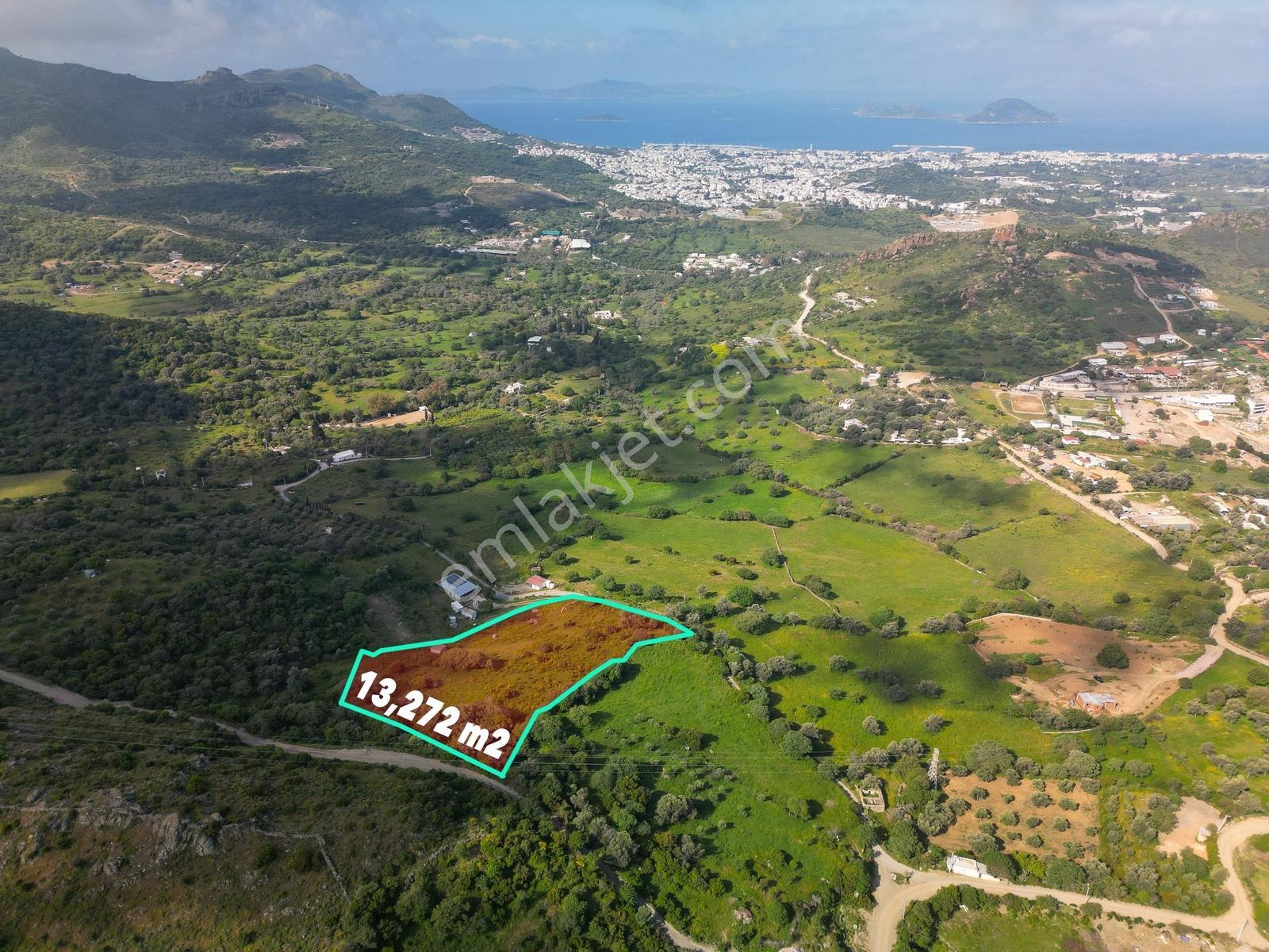Bodrum Turgutreis Satılık İmar Sınırında Deniz Manzaralı Tarla - Görsel 9