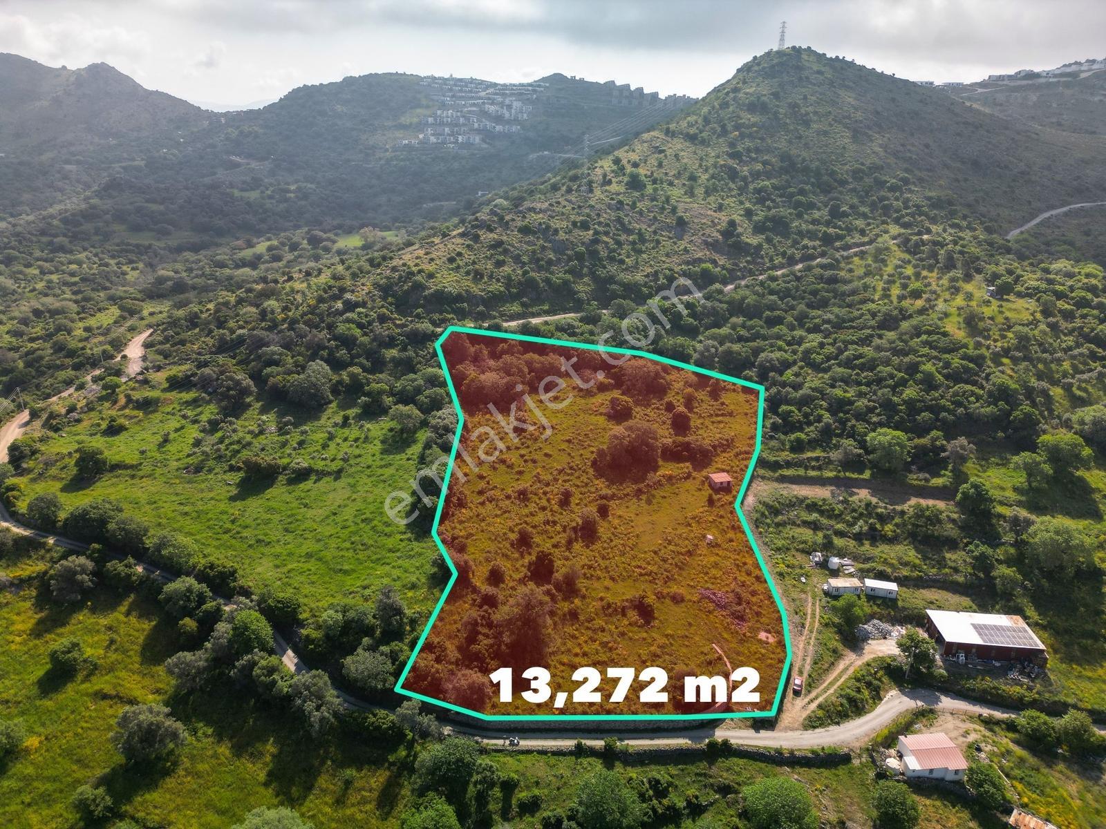 Bodrum Turgutreis Satılık İmar Sınırında Deniz Manzaralı Tarla - Görsel 2