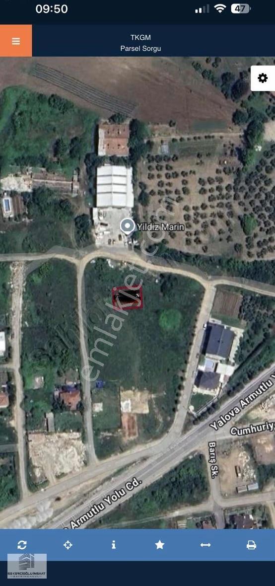 Çınarcık Girişinde Kısmi Deniz Manzaralı Yatırımlık Arsa