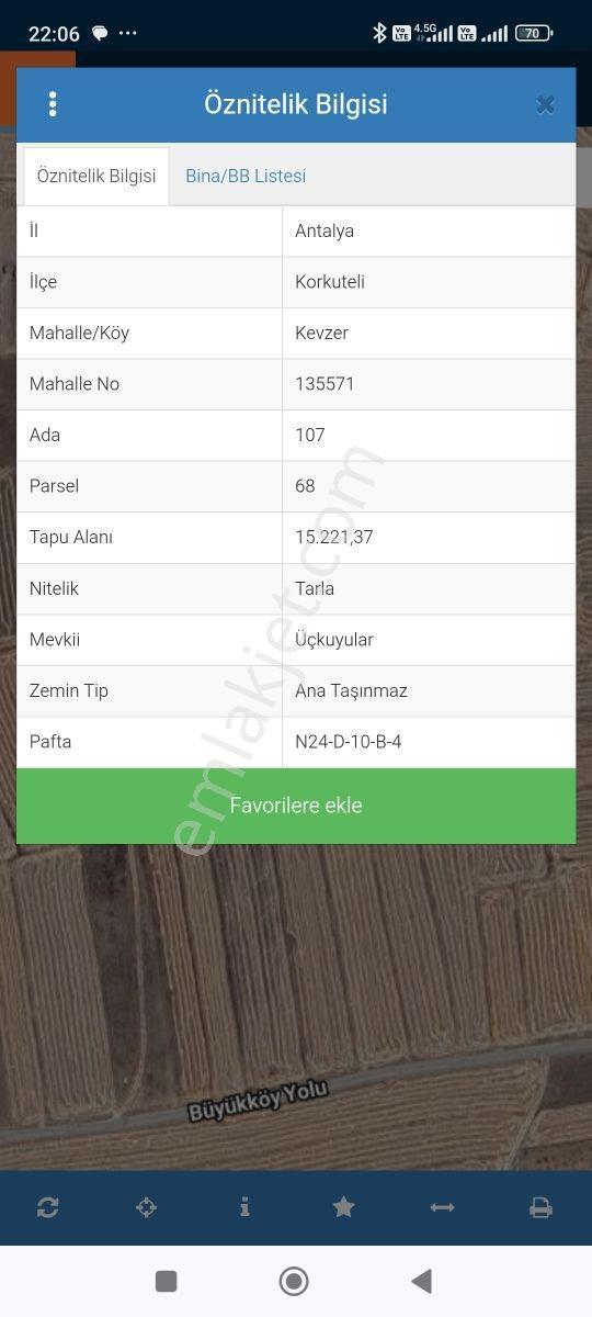 Korkuteli Kevzer Köyü Satılık 15.221m2 Tarla - Görsel 12