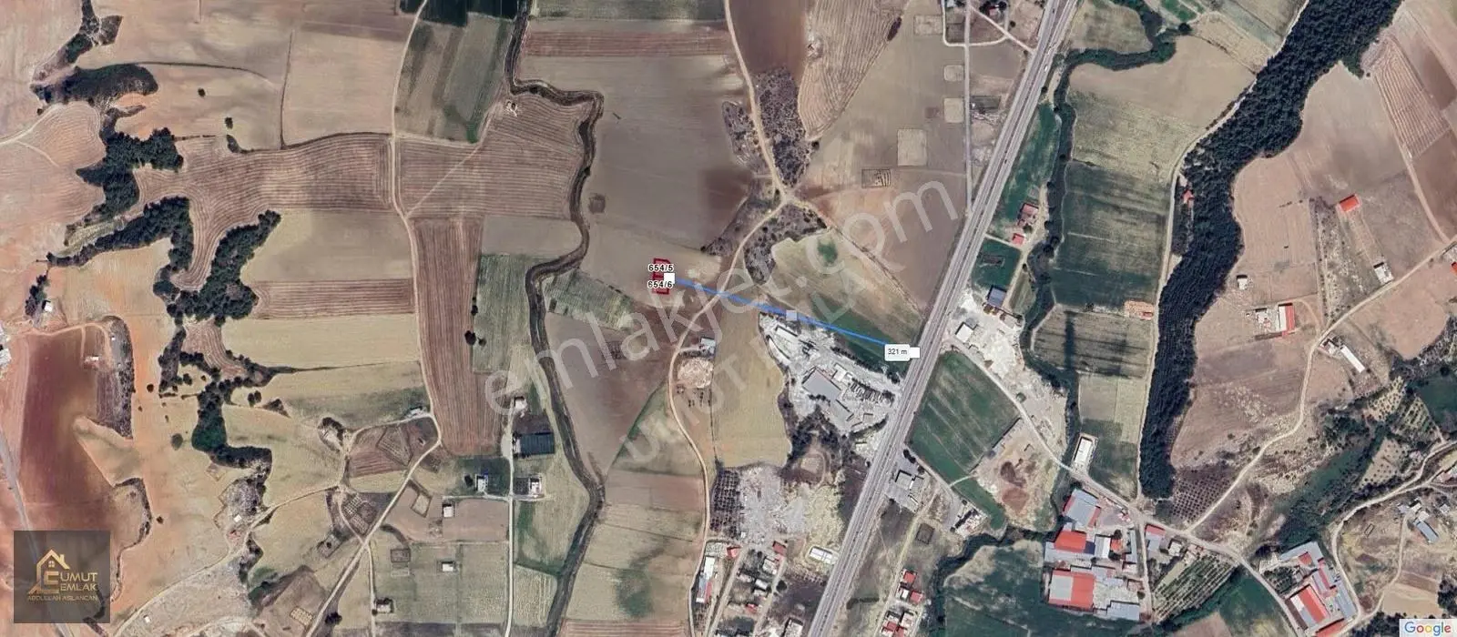 0.90 Kaks İmarlı, Tek Tapu, Köşe Baş 2 Parça Toplam 733 Metre