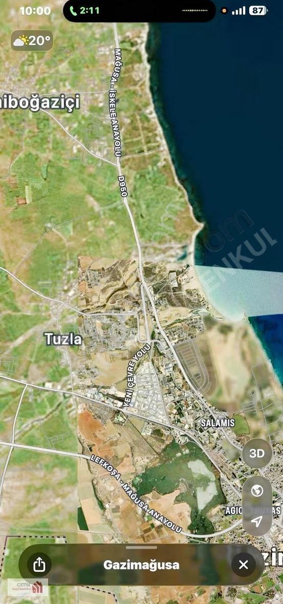 Kıbrıs Magosa Tuzlada İmarlı Villa. Arsası. - Görsel 2