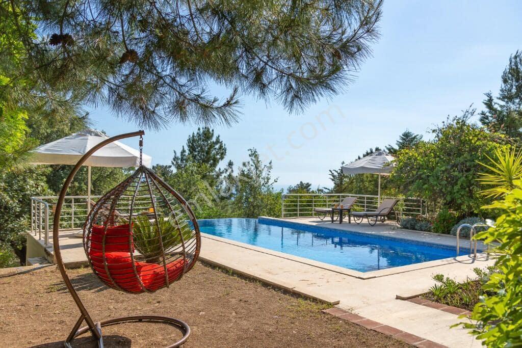 Kalkan - İslamlar Köyünde Doğa Ve Deniz Manzaralı Modern Villa - Görsel 7