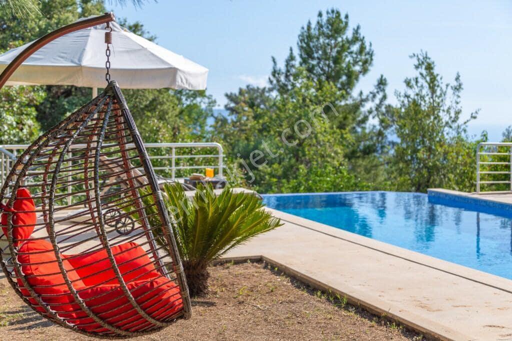 Kalkan - İslamlar Köyünde Doğa Ve Deniz Manzaralı Modern Villa - Görsel 8